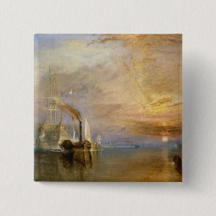 The Fighting Temeraire, 1839 2 Inch Square Button