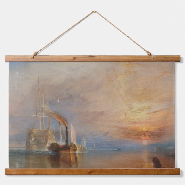 The Fighting Temeraire Turner Sunset Seascape Hanging Tapestry (Front)
