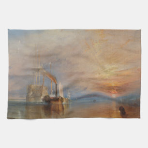 The Fighting Temeraire Turner Sunset Seascape Kitchen Towel