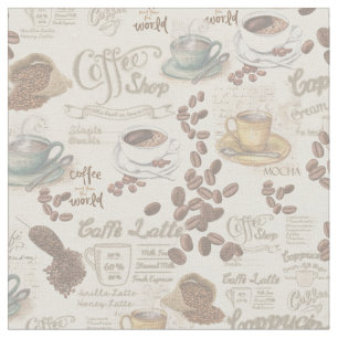 The Fika Swedish Tradition coffee repeat Fabric