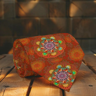 The Filter Floral Red of Squire Manipur Mandala Tie