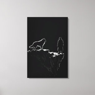 The Final Ascension – Lone Wolf Mindset Minimalist Canvas Print