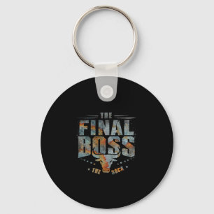 The Final Boss Vintage Rock Music Final Boss Gamer Keychain