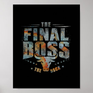 The Final Boss Vintage Rock Music Final Boss Gamer Poster