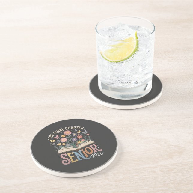 The Final Chapter Senior 2026 Graduation Blossom Coaster (Side)