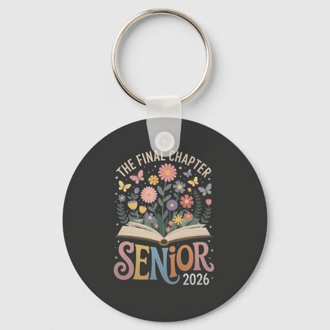 The Final Chapter Senior 2026 Graduation Blossom Keychain (Front)