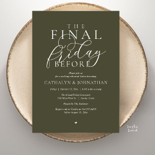 “The Final Friday Before” Classy Rehearsal Dinner Invitation