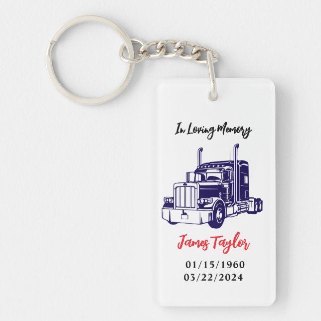 The Final Journey | Trucker Memorial Keychain (Devant)