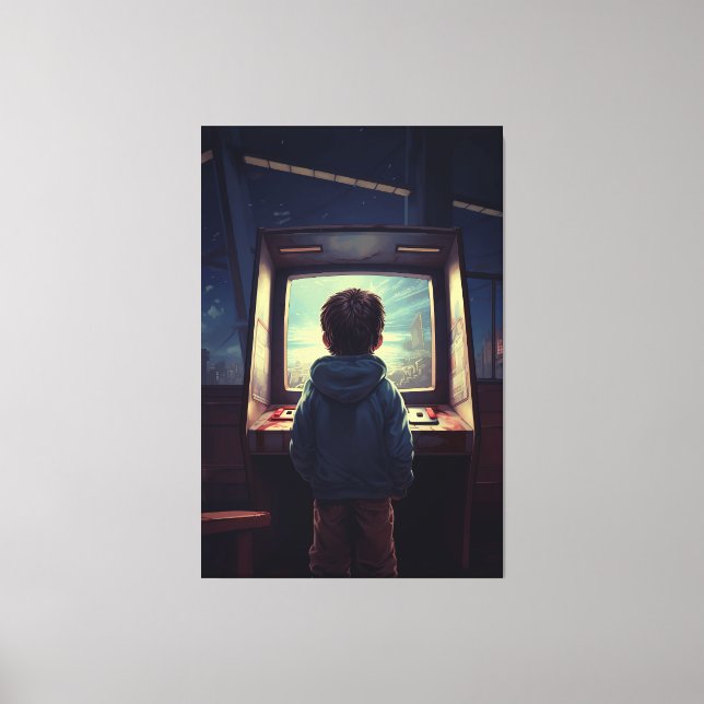 The Final Level | A Retro Arcade Dream Canvas Print (Front)