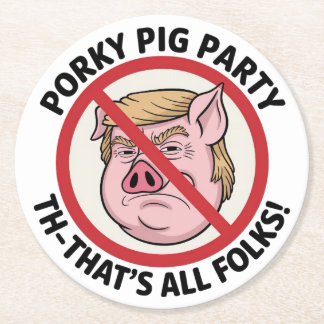 The Final Snort: Ending the Political Monopoly Round Paper Coaster