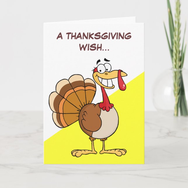 The Final Thanksgiving Wish of a Doomed Turkey Holiday Card (Front)