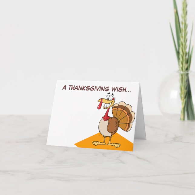 The Final Thanksgiving Wish of a Doomed Turkey Holiday Card (Front)