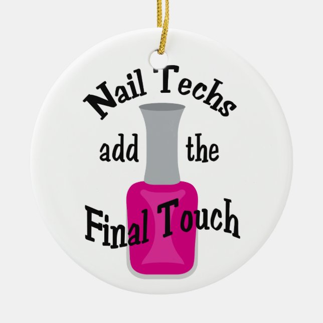 The Final Touch Ceramic Ornament (Front)