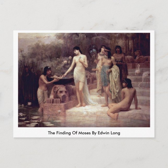 The Finding Of Moses By Edwin Long Postcard (Front)