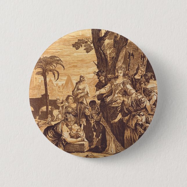 The Finding of Moses from Book of Exodus 2 Inch Round Button (Front)