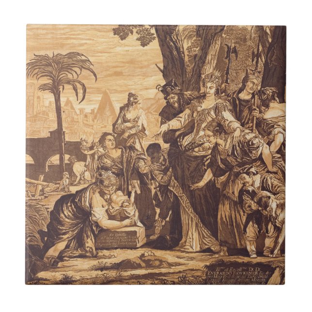 The Finding of Moses from Book of Exodus Tile (Front)