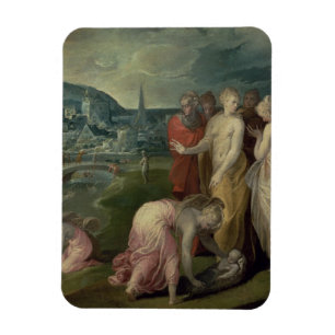 The Finding of Moses (oil on canvas) Magnet