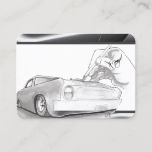 The Fine Line Black, Red, White Business Card