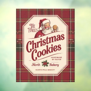 The finest Christmas cookies handmade vintage Window Cling