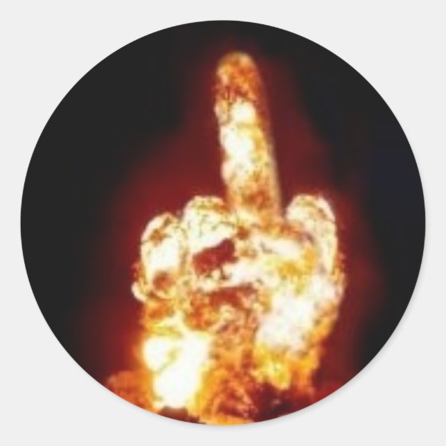 The Finger Classic Round Sticker (Front)