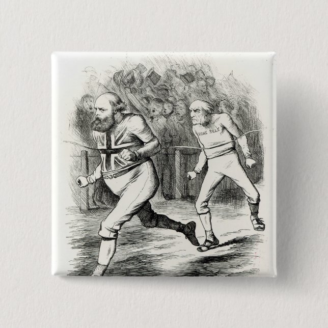 The Finish 2 Inch Square Button (Front)