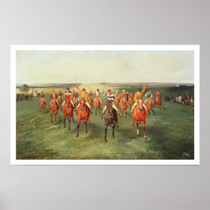 The Finish of the Two Thousand Guineas at Newmarke Poster