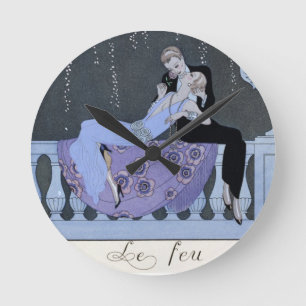 The Fire, illustration for 'Fetes Galantes' by Pau Round Clock