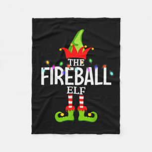 The Fireball Elf Christmas Matching Pajamas Fleece Blanket
