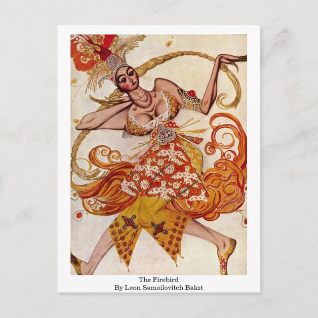The Firebird By Leon Samoilovitch Bakst Postcard (Front)