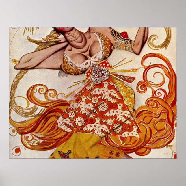 The Firebird by Leon Samoilovitch Bakst Poster (Front)
