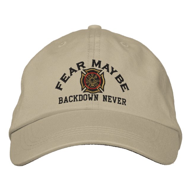 The Firefighter Courage Custom Embroidery Embroidered Hat (Front)