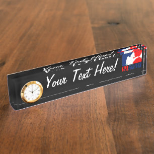 The Firefighter Graphic League Style Nameplate
