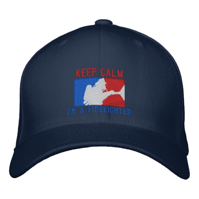 The Firefighter Keep Calm Custom Embroidery Embroidered Hat (Front)