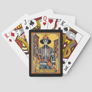 The Firefighter Skeleton Tarot Poker Cards