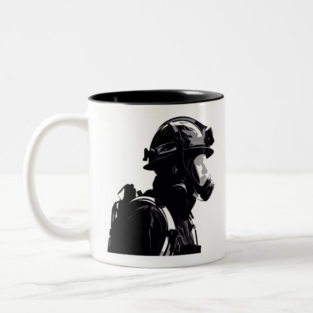 The Firefighter Talked About His Fear Two-Tone Coffee Mug (Left)