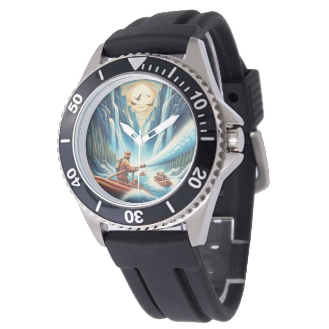 The firefighters loaded onto their boat watch (Angled)