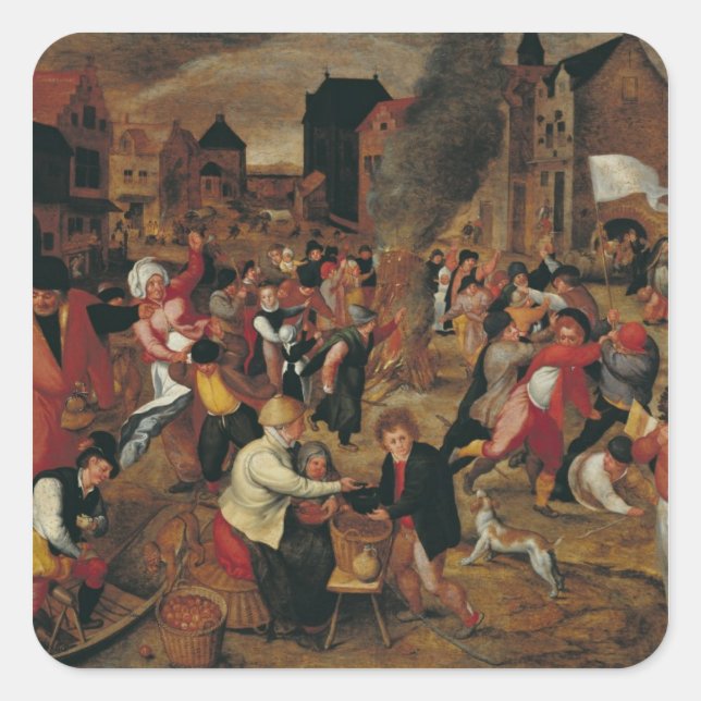 The Fires of St. Martin Square Sticker (Front)