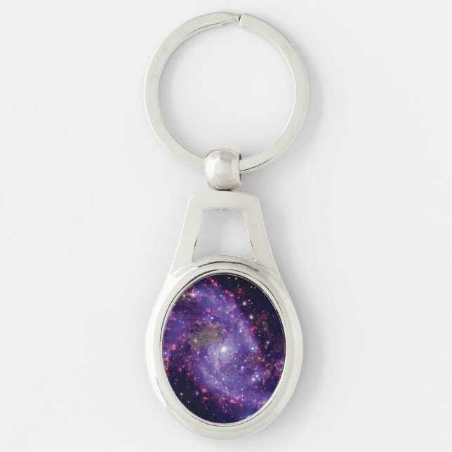 The Fireworks Galaxy Outer Space Photo Keychain (Front)