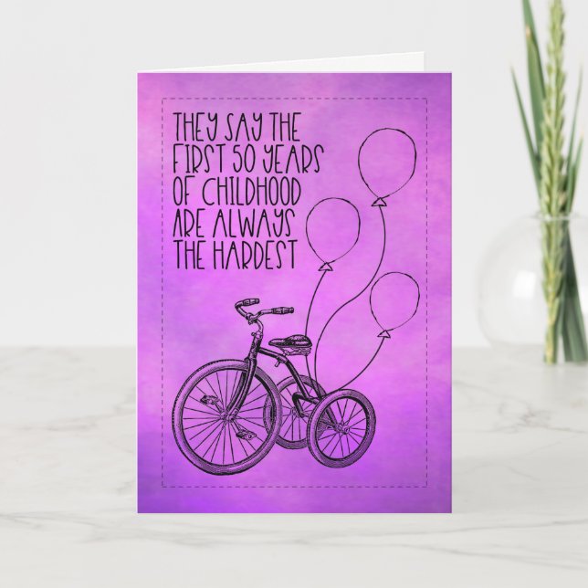 The First 50 Years of Childhood Birthday Card (Front)