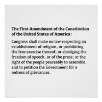 The First Amendment of the Constitution
