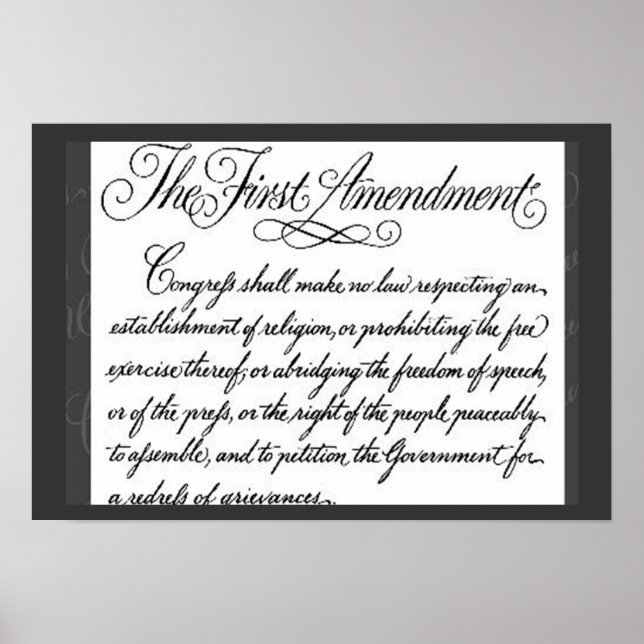 The First Amendment Poster (Front)