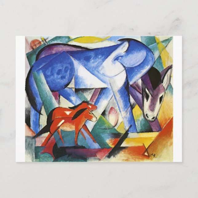 The First Animals by Franz Marc Postcard (Front)