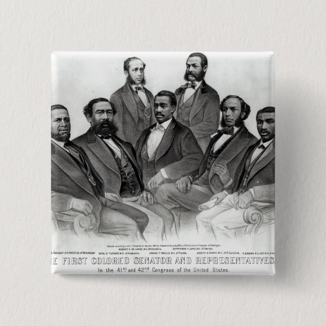 The First Coloured Senator and Representatives 2 Inch Square Button (Front)