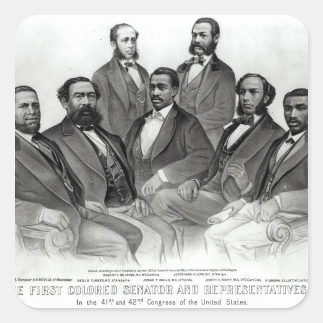 The First Coloured Senator and Representatives Square Sticker (Front)
