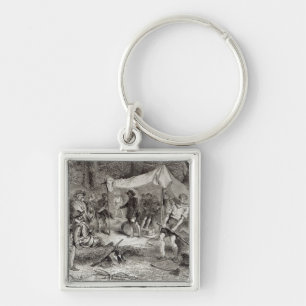 The First Day at Jamestown Keychain