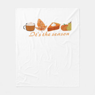 The First Day Of Fall Hello Fall Fleece Blanket