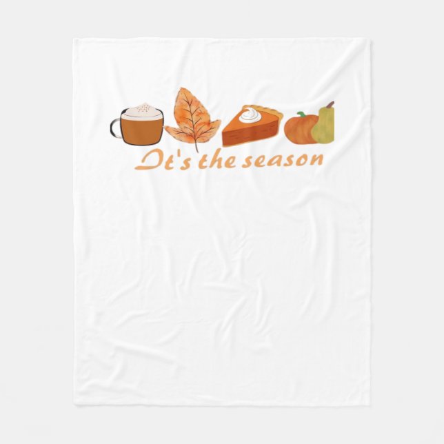 The First Day Of Fall Hello Fall Fleece Blanket (Front)
