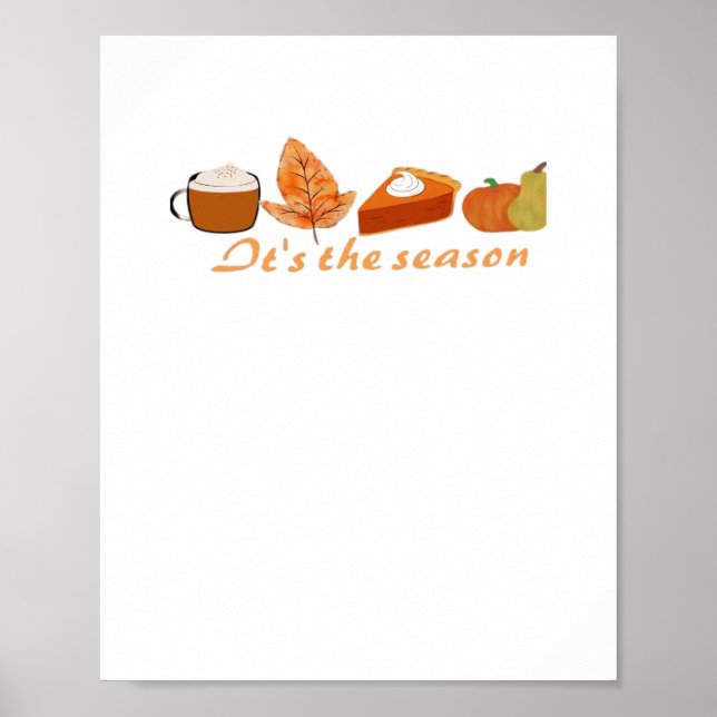 The First Day Of Fall Hello Fall Poster (Front)