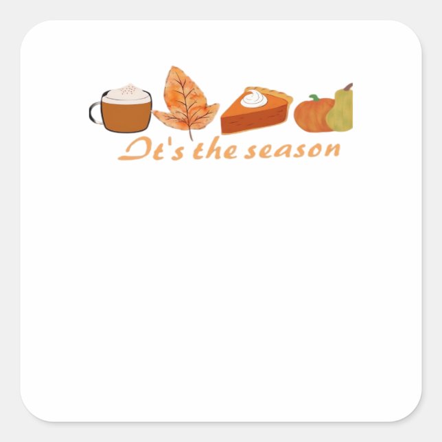 The First Day Of Fall Hello Fall Square Sticker (Front)