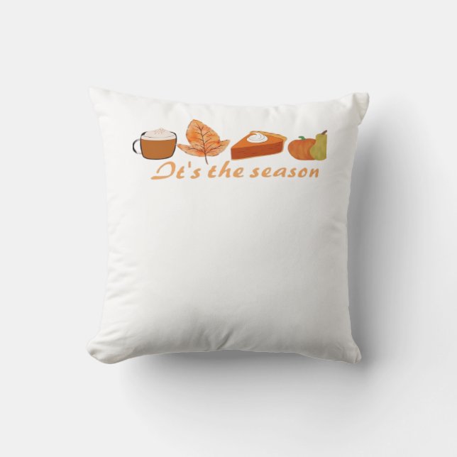 The First Day Of Fall Hello Fall Throw Pillow (Front)